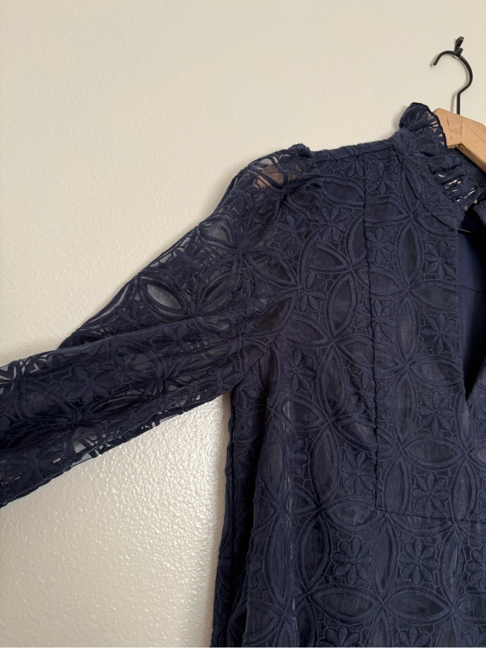 Tuckernuck Navy Lace Long-Sleeve Mini Dress - Picture 7 of 14